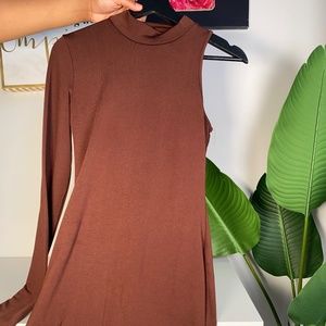 Women's Brown Cutout Dress